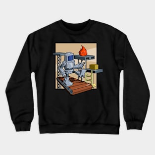 Mister Robot and his robot factory Crewneck Sweatshirt